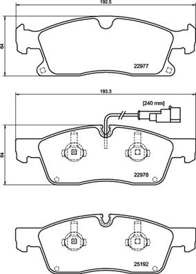 Set placute frana,frana disc P 48 001 BREMBO