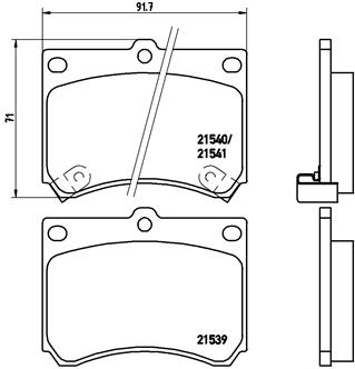 set placute frana,frana disc P 49 011 BREMBO