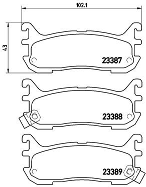 set placute frana,frana disc P 49 021 BREMBO