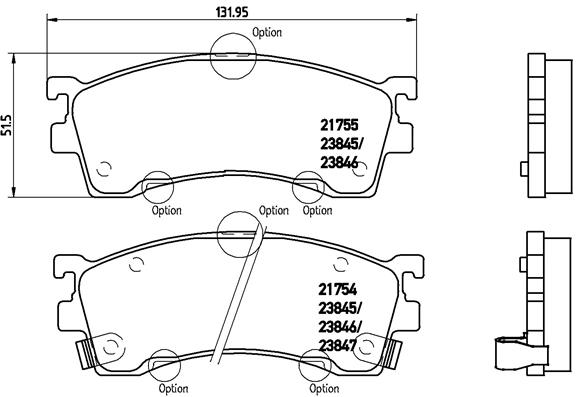 set placute frana,frana disc P 49 023 BREMBO