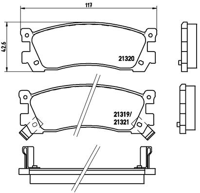 set placute frana,frana disc P 49 025 BREMBO