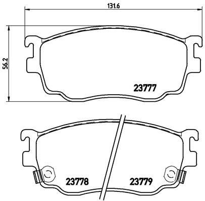 set placute frana,frana disc P 49 026 BREMBO