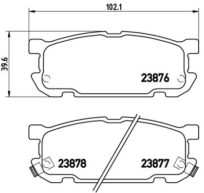 set placute frana,frana disc P 49 030 BREMBO