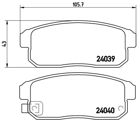 Set placute frana,frana disc P 49 035 BREMBO