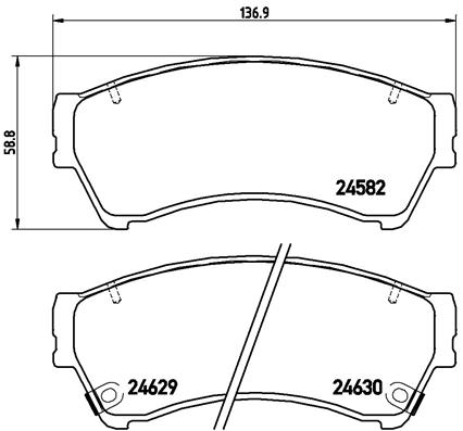 Set placute frana,frana disc P 49 039 BREMBO