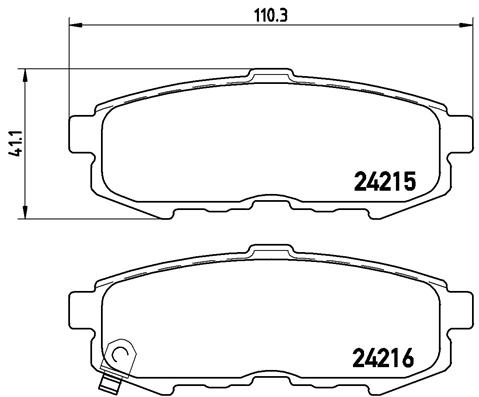 set placute frana,frana disc P 49 042 BREMBO