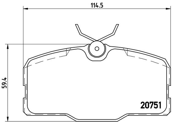 set placute frana,frana disc P 50 006 BREMBO
