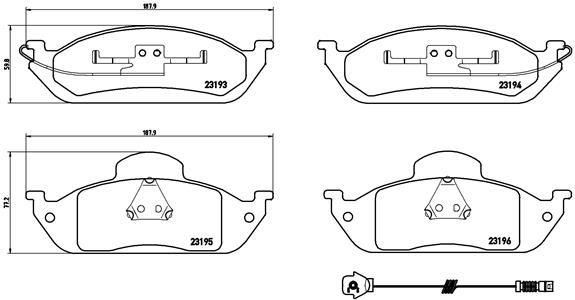 Set placute frana,frana disc P 50 039 BREMBO