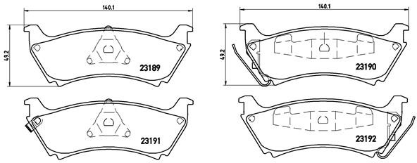 set placute frana,frana disc P 50 040 BREMBO