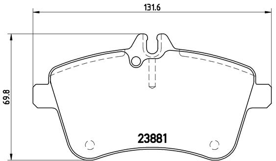 Set placute frana,frana disc P 50 057 BREMBO