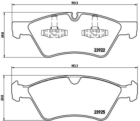 Set placute frana,frana disc P 50 063 BREMBO