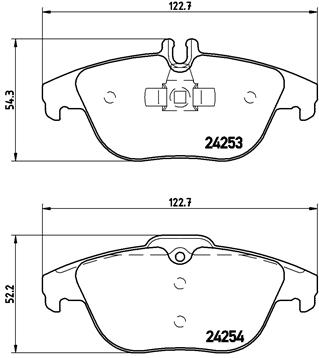 Set placute frana,frana disc P 50 068 BREMBO