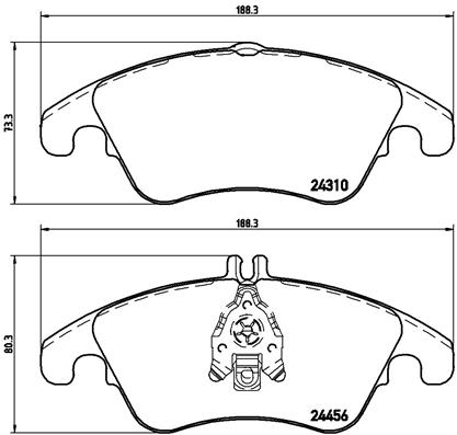 Set placute frana,frana disc P 50 069 BREMBO