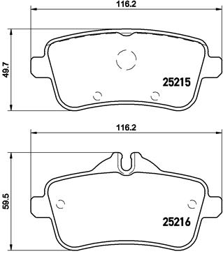 Set placute frana,frana disc P 50 100 BREMBO