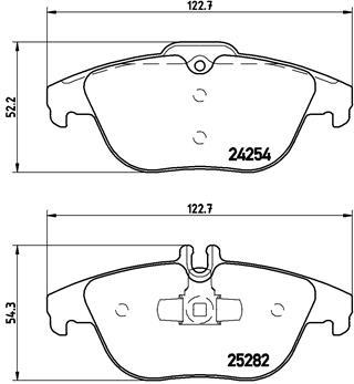 Set placute frana,frana disc P 50 104 BREMBO