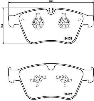 Set placute frana,frana disc P 50 105 BREMBO