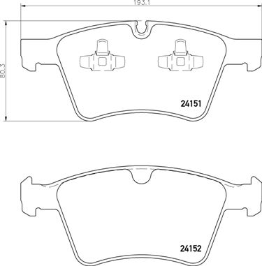 set placute frana,frana disc P 50 115 BREMBO