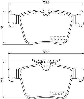 set placute frana,frana disc P 50 122 BREMBO