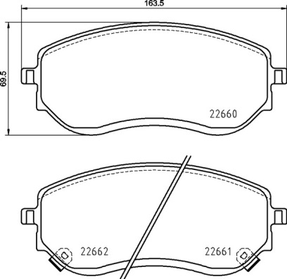 Set placute frana,frana disc P 50 144 BREMBO