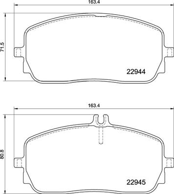 Set placute frana,frana disc P 50 152 BREMBO