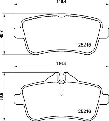 Set placute frana,frana disc P 50 156 BREMBO