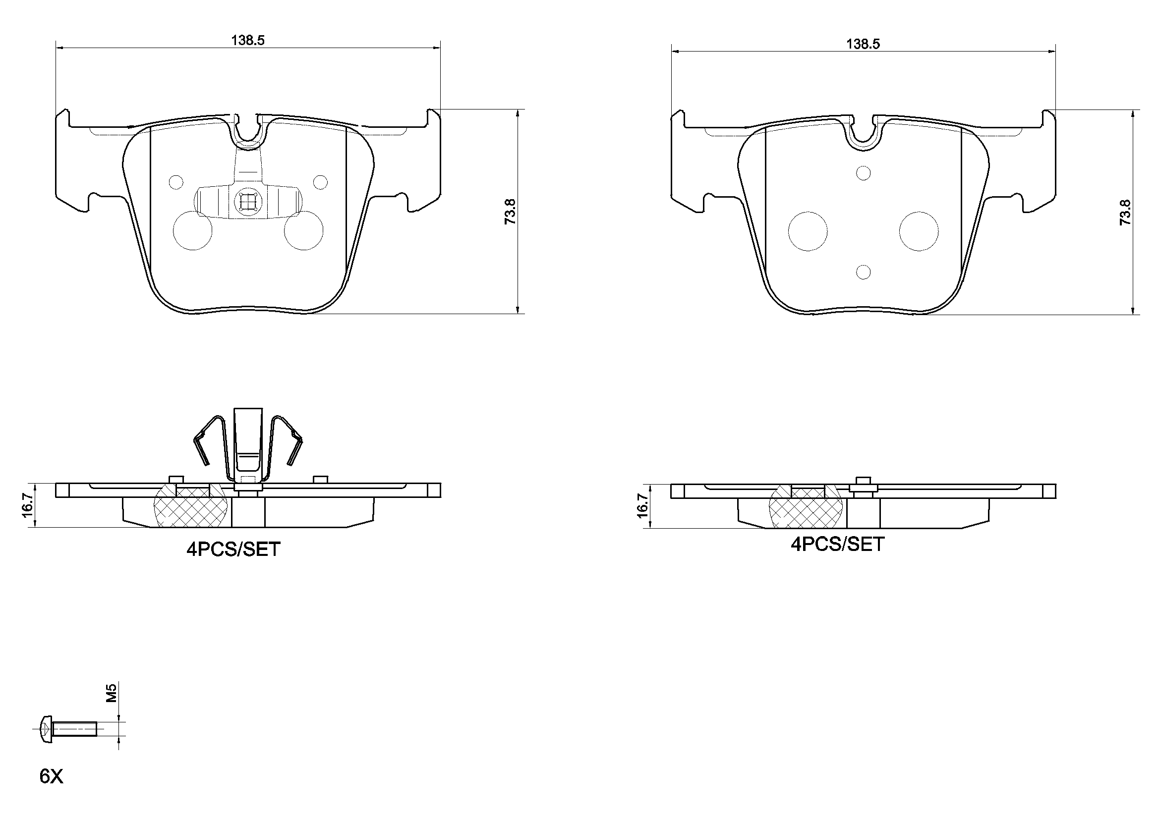 Set placute frana,frana disc P 50 177 BREMBO