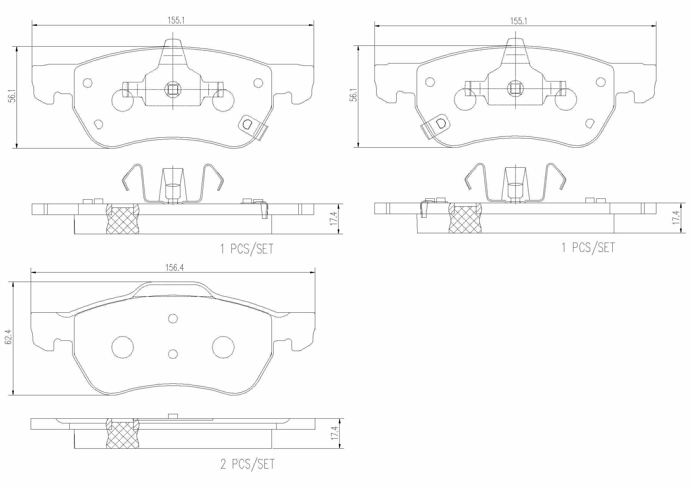 set placute frana,frana disc P 51 003 BREMBO