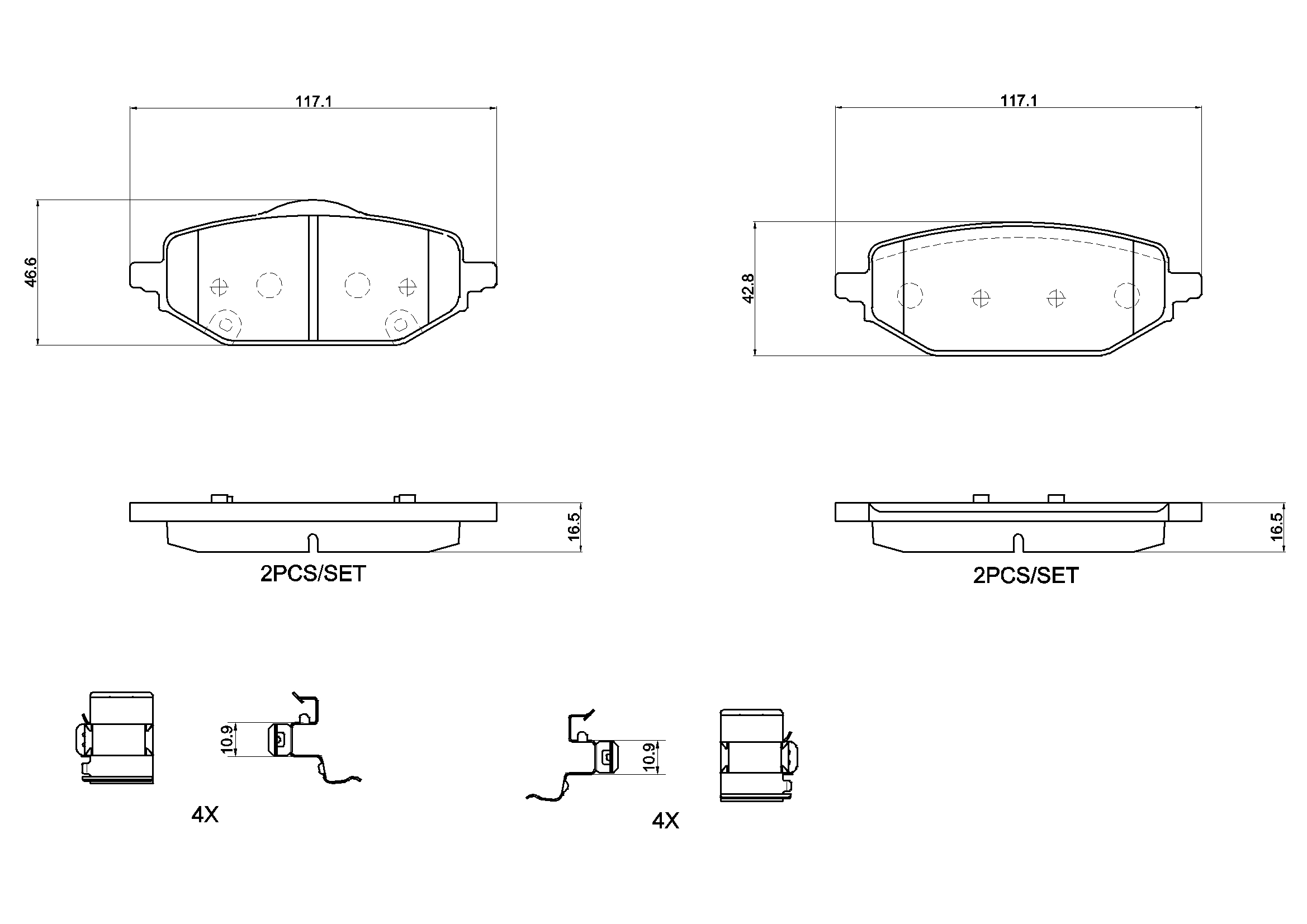 Set placute frana,frana disc P51008N BREMBO