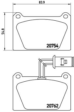 set placute frana,frana disc P 52 008 BREMBO