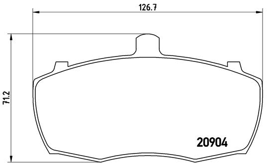 set placute frana,frana disc P 52 012 BREMBO