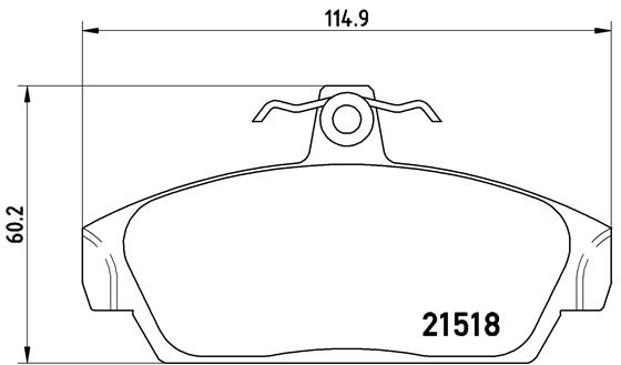 set placute frana,frana disc P 52 015 BREMBO