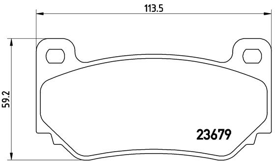 set placute frana,frana disc P 52 018 BREMBO