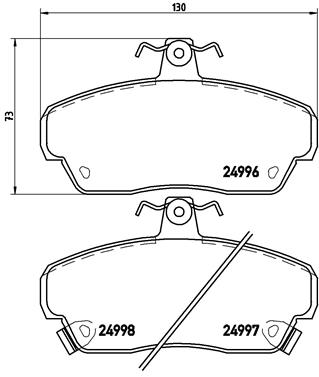 set placute frana,frana disc P 52 020 BREMBO