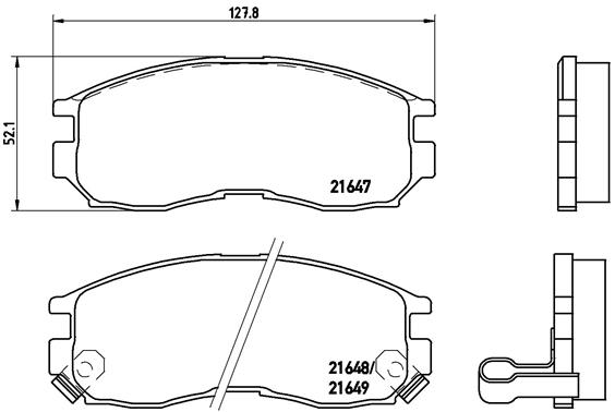 set placute frana,frana disc P 54 014 BREMBO
