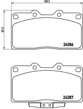 set placute frana,frana disc P 54 019 BREMBO