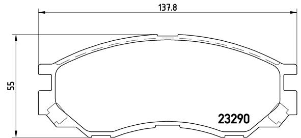 set placute frana,frana disc P 54 020 BREMBO