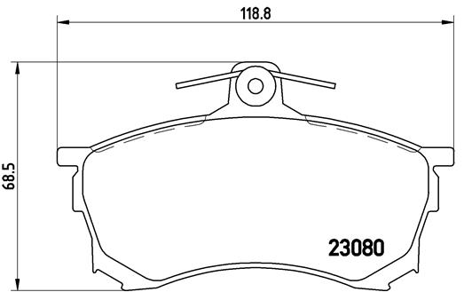 set placute frana,frana disc P 54 021 BREMBO