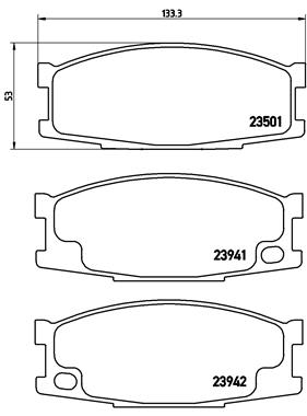 set placute frana,frana disc P 54 024 BREMBO