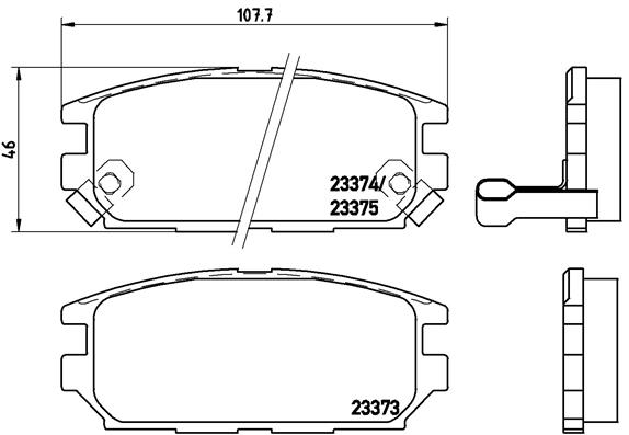 set placute frana,frana disc P 54 025 BREMBO