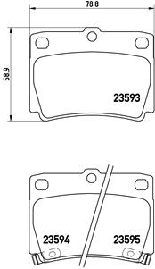 set placute frana,frana disc P 54 026 BREMBO