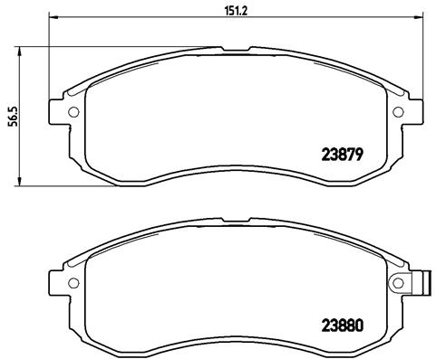 set placute frana,frana disc P 54 033 BREMBO
