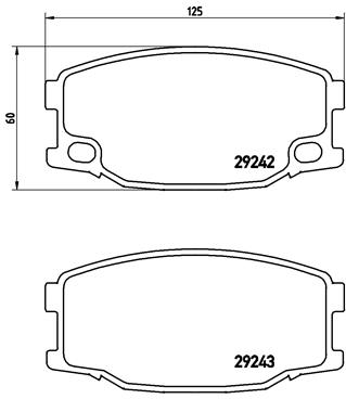 set placute frana,frana disc P 54 035 BREMBO