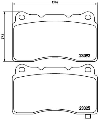 Set placute frana,frana disc P 54 039 BREMBO