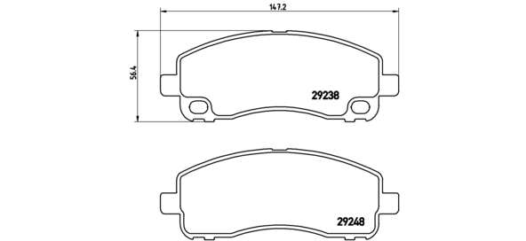 Set placute frana,frana disc P 54 042 BREMBO