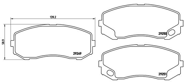 Set placute frana,frana disc P 54 043 BREMBO