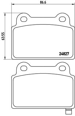 set placute frana,frana disc P 54 052 BREMBO