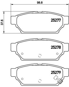 set placute frana,frana disc P 54 053 BREMBO
