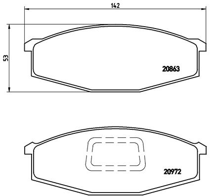set placute frana,frana disc P 56 012 BREMBO