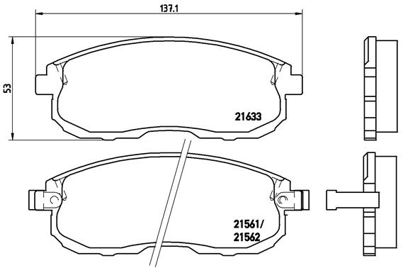 Set placute frana,frana disc P 56 021 BREMBO