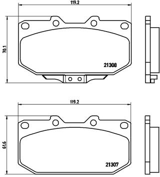 Set placute frana,frana disc P 56 025 BREMBO